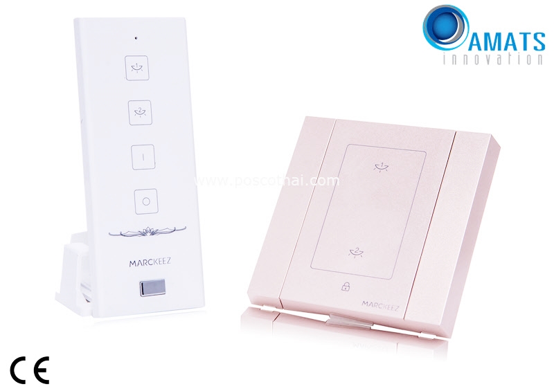 สวิทซ์ผนังระบบสัมผัสพร้อมรีโมทควบคุมแบบสัมผัสชนิด2ช่อง MZA53CW2-KG18 2 Chanel Control Marckeez จัดจำหน่ายโดย บจก เอแมทอินโนเวชั่น จำกัด